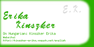 erika kinszker business card